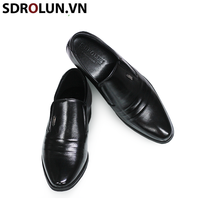 Giày cao lười công sở Hiệu Sdrolun sang trọng cao cấp màu đen MS GC23025D5