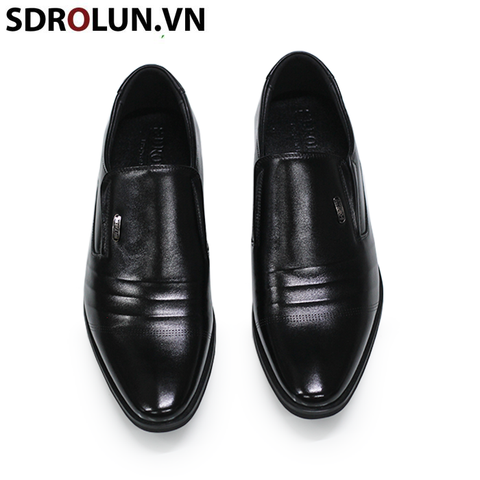 Giày cao lười công sở Hiệu Sdrolun sang trọng cao cấp màu đen MS GC23025D6