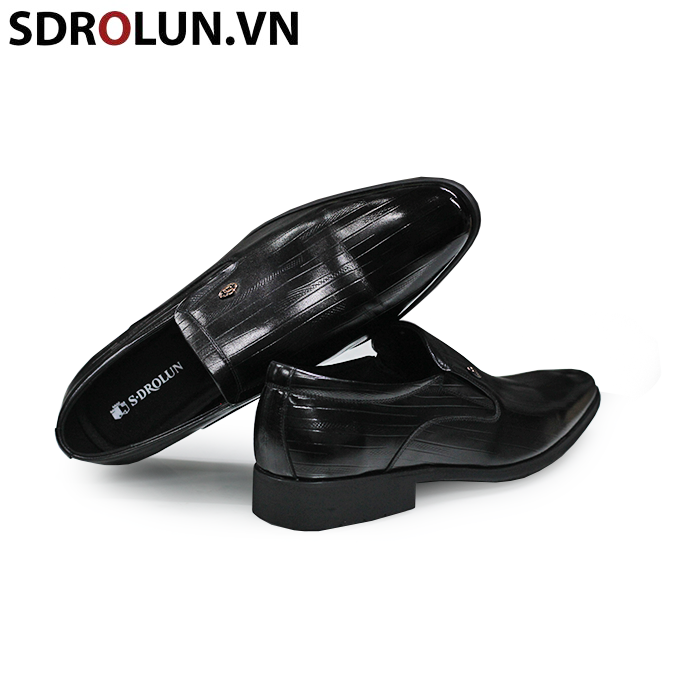 Giày lười công sở SDrolun màu đen bò mới nhất 2023 Mã:GL303036D1