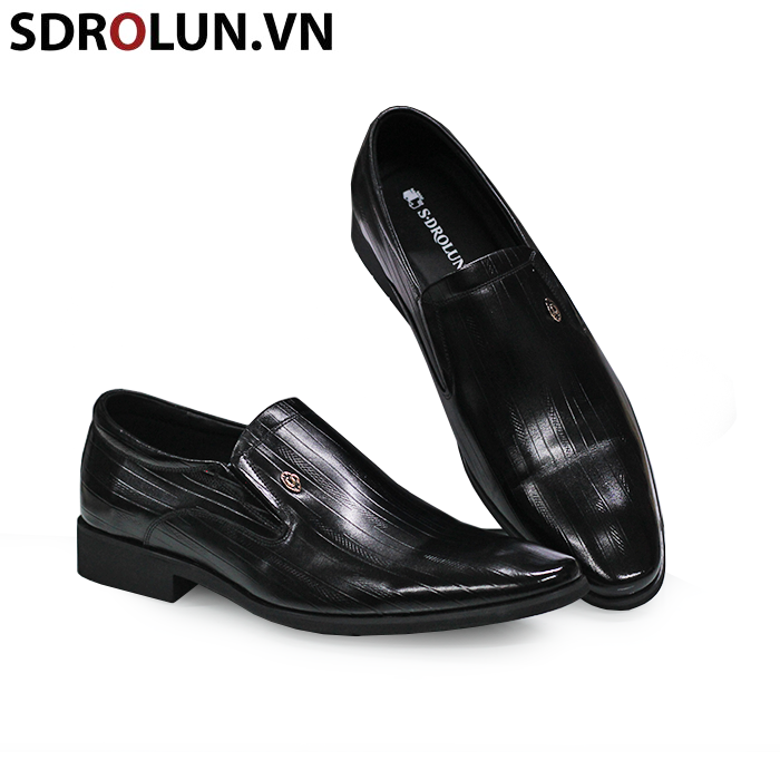Giày lười công sở SDrolun màu đen bò mới nhất 2023 Mã:GL303036D5