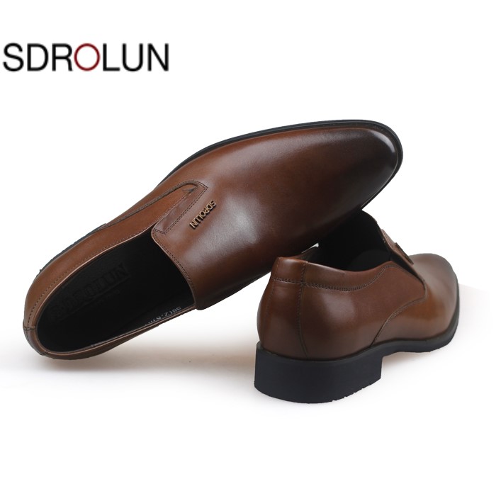 Giày lười da bò SDROLUN nhập khẩu N21815H50 nâu1