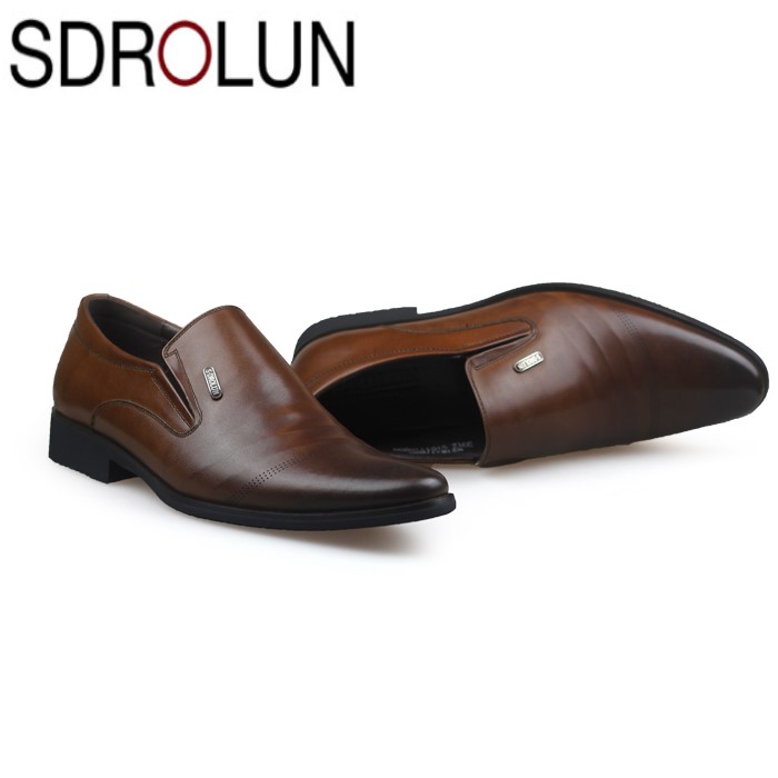 Giày lười công sở SDrolun màu nâu vàng bò mới nhất N218171