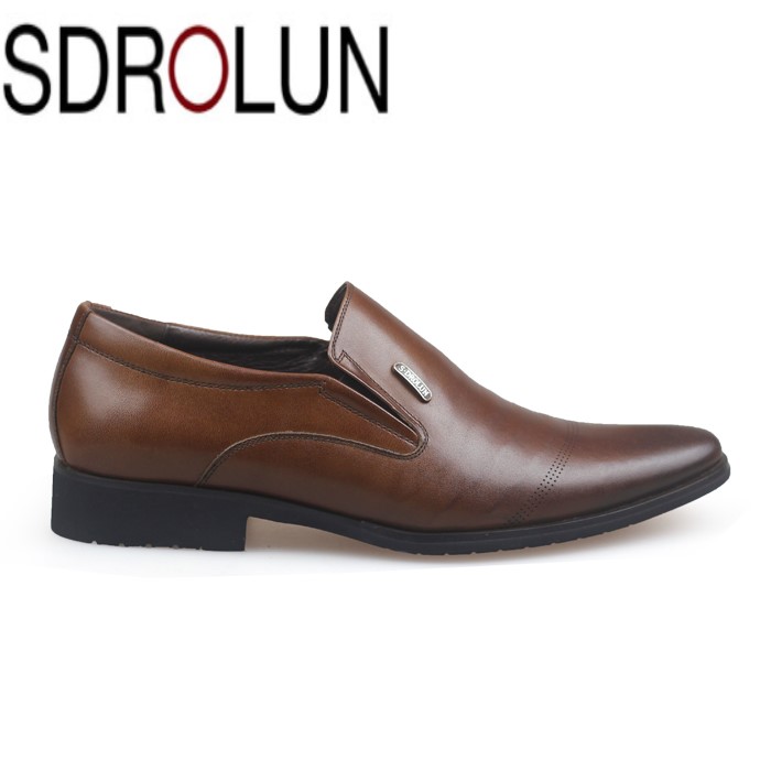 Giày lười công sở SDrolun màu nâu vàng bò mới nhất N21817